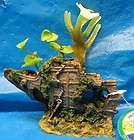 pprr807 small shipwreck bow aquarium ornament expedited shipping 