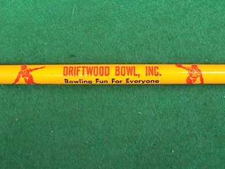 1950s Vintage Pencil Bowling Lanes Driftwood Bowl  