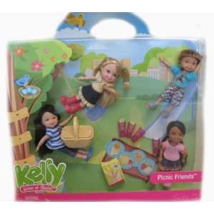 com Barbie Kelly Picnic & Friends Doll Set with Kayla, Kenzie, Kelly 
