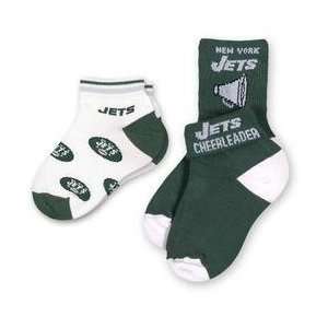 For Bare Feet New York Jets Girls Socks (2 Pack)   New York Jets 