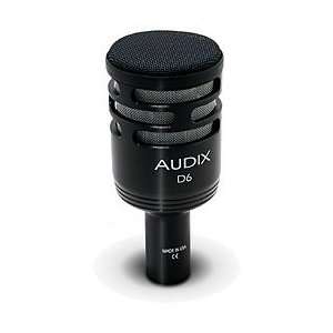  Audix D6 Bass Drum Microphone Musical Instruments