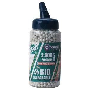  Crosman 6mm biodegradable airsoft BBs, 0.20g, 2000 rds 