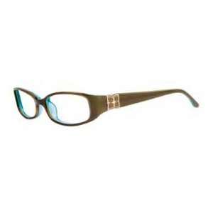  BCBG VELIA Eyeglasses Olive Laminate Frame Size 50 16 130 
