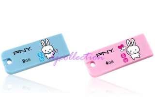 PNY 8GB 8G USB Flash Drive Attache Bunny RABBIT Blue  
