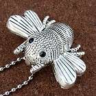 Steampunk HONEY BEE necklace brooch gun metal pendant charm gothic
