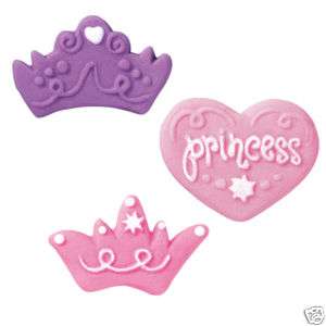 Princess Royal Icing Decorations Crown Cake Toppers  