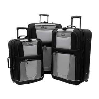   Brookshire 3 pc Luggage Set   Black/Gray.Opens in a new window