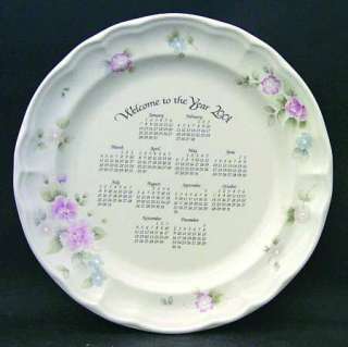 manufacturer pfaltzgraff china pattern tea rose piece calendar plate 