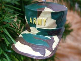 Army Soldier Military Hat Camouflage Christmas Ornament  