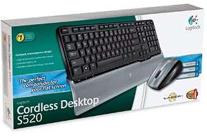   Cordless Desktop Keyboard and Laser Mouse (Black/Grey) Electronics