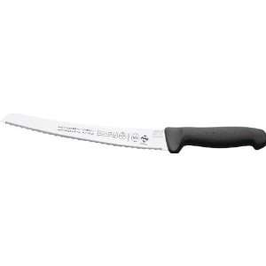 Mundial 5821 10 10 Inch Micro Serrated Edge Curved Bread Knife, Black 
