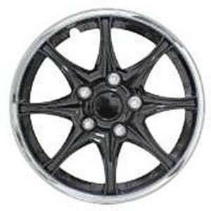 Pilot Automotive WH522 16C B 8 Star Wheel Cover   Chrome Black 16 Inch