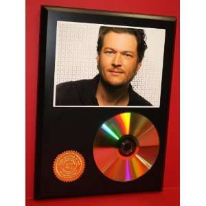 Blake Shelton Limited Edition 24kt Gold Rare Collectible Disc Award 