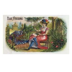  Blue Stocking Brand Cigar Box Label Giclee Poster Print 