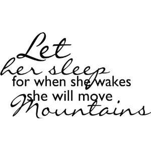 she will move mountains   Removeable Wall Decal   selected color Gold 