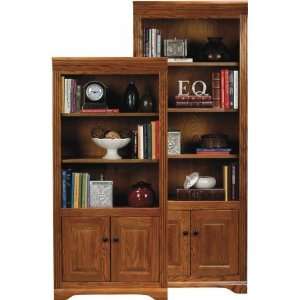   60 in. Open Bookcase with Doors   Havana Gold