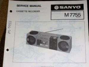 Sanyo M7755 Radio Cassette Recorder Service/Part Manual  