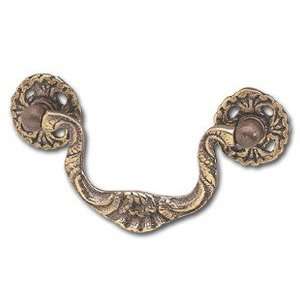 Bail Pull & Rosettes Antique Brass