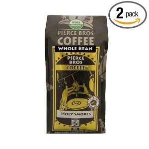 Pierce Brothers Organic Holy Smokes Whole Bean Coffee, 12 Ounce Bags 