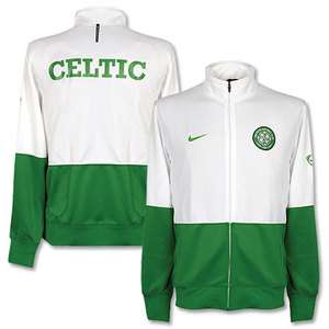 Nike CELTIC FC LU JACKET 2009 2010 SOCCER NEW WHITE   GREEN Brand New 