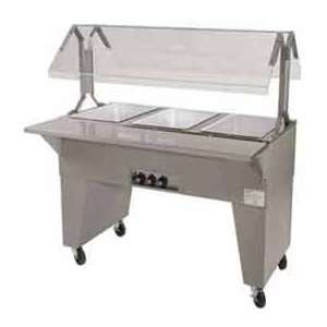  Portable Solid Top Buffet Table, (2) Pan Size, Solid Base 