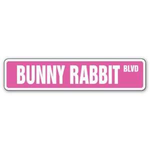  BUNNY RABBIT Street Sign easter white lover cage gift 