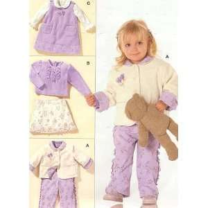  Burda 9829 Sewing Pattern Infants Toddlers Girls Jacket 