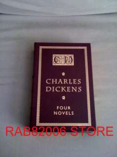 CHARLES DICKENS FOUR NOVELS 1992 LEATHER HC VG  