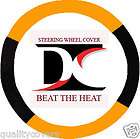 COOL orange blk STEERING WHEEL COVER GOODQUALITY&NI​CE