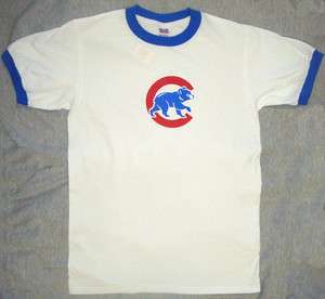 Chicago Cubs Ringer Walking Bear T Shirt  
