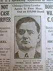 1930 newspapers Chicago gangster