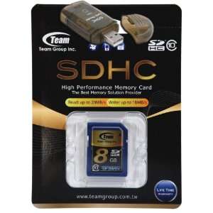 8GB Class 10 SDHC Team High Speed Memory Card 20MB/Sec. Fastest Card 