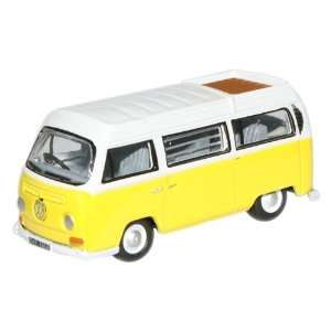 Volkswagen Camper Bus   Yellow/White   1/76th Scale Oxford Diecast 