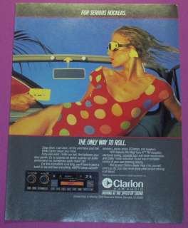 1985 CLARION CAR AUDIOFOR SERIOUS ROCKERS AD ART  