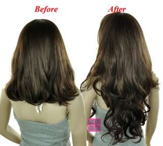 1Pcs New Fashion Clip On Hair Extension Extention Long Wavy / Straight 