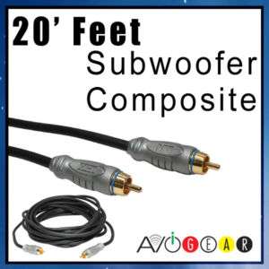 Monster THX 20 ft feet Subwoofer Composite Cable 18 16  