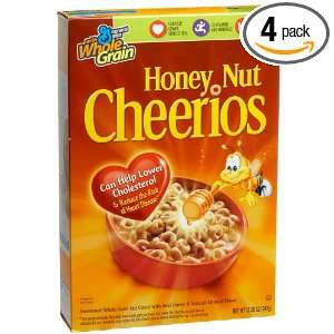 Cheerios Honey Nut, 12.25 Ounce Boxes (Pack of 4)  Grocery 