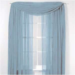  Elegance Voile Blue Sheer Curtain, 60x84
