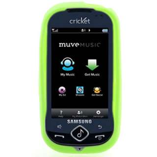 Green Skin Silicone Case For Samsung Suede R710 Phone  