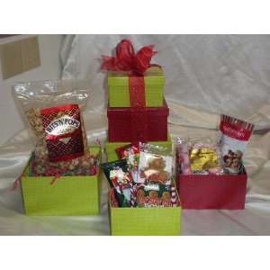 Holiday Tower of Gourmet Sweet Treats Gift  Grocery 