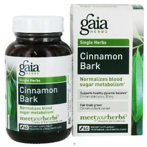  Gaia Herbs Cinnamon Bark, 60 Vegetarian Liquid Capsules 