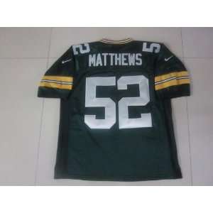  2012 Nike Clay Matthews #52 Bay Packers Green Jerseys Sz 