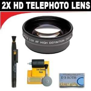 com 2x Digital Telephoto Professional Series Lens + 5 Pc Cleaning Kit 