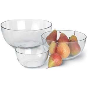  Anchor Hocking Clear Glass Bowl, Set of 3 Kitchen 