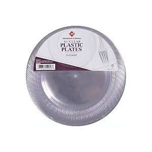 Members Mark 6 1/4 in. Clear Plastic Plates   70 Count  