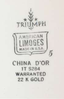 Triumph Limoges Plate 22kt Gold Trim man woman Platter  