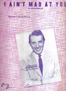 Stan Kenton 1947 Sheet Music I Aint Mad At You MINT  
