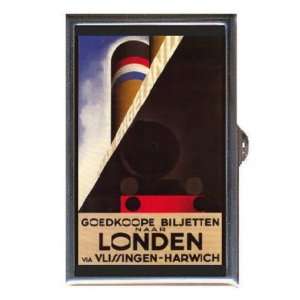  Ocean Liner Old London Poster Coin, Mint or Pill Box Made 