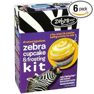 Zebra Mix Zebra Cupcake & Frosting Kit, 19.71 Ounce Boxes (Pack of 6 