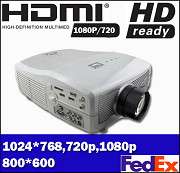 New HDMI 1080i HD LCD Home DIGITAL CINEMA Projector Theater Black HD66 
